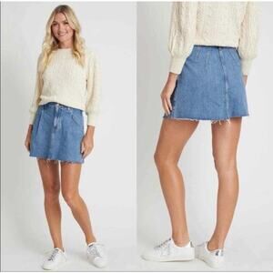 Free People Cosmico Flirt Skirt in Rain OB1193075 Size 26